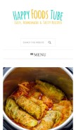 How happyfoodstube.com looks like on a mobile device such as an iPhone.