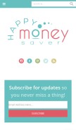 How happymoneysaver.com looks like on a mobile device such as an iPhone.