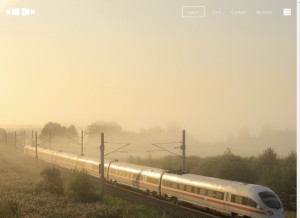 How happyrail.com looks like on a tablet such as an iPad.