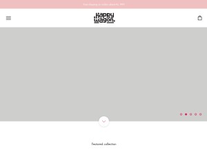 How happywagon.com looks like on a tablet such as an iPad.