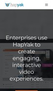 How hapyak.com looks like on a mobile device such as an iPhone.