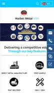 How harbermetal.com looks like on a mobile device such as an iPhone.