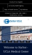 How harbor-ucla.org looks like on a mobile device such as an iPhone.