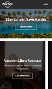 How hardrockhotels.com looks like on a mobile device such as an iPhone.