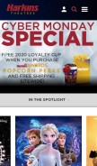 How harkins.com looks like on a mobile device such as an iPhone.