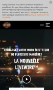 How harley-davidson.com looks like on a mobile device such as an iPhone.
