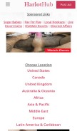 How harlothub.com looks like on a mobile device such as an iPhone.