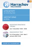 How harrachov.cz looks like on a mobile device such as an iPhone.