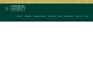 How harrisburgu.edu looks like on a tablet such as an iPad.