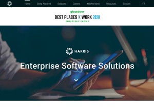 How harriscomputer.com looks like on a tablet such as an iPad.