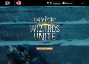 How harrypotterwizardsunite.com looks like on a tablet such as an iPad.