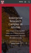 How harvard.edu looks like on a mobile device such as an iPhone.
