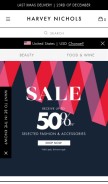 How harveynichols.com looks like on a mobile device such as an iPhone.