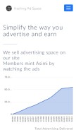 How hashingadspace.com looks like on a mobile device such as an iPhone.