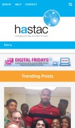 How hastac.org looks like on a mobile device such as an iPhone.