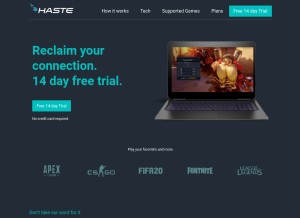 How haste.net looks like on a tablet such as an iPad.