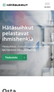 How hatasuihkut.com looks like on a mobile device such as an iPhone.