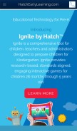 How hatchearlychildhood.com looks like on a mobile device such as an iPhone.