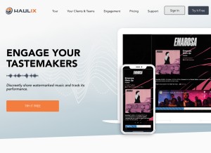 How haulix.com looks like on a tablet such as an iPad.