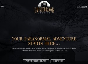 How hauntedrooms.com looks like on a tablet such as an iPad.