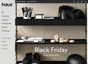 How hauslondon.com looks like on a tablet such as an iPad.