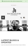 How hautecoutureclothiers.com looks like on a mobile device such as an iPhone.