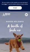 How haven.com looks like on a mobile device such as an iPhone.