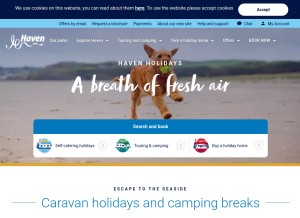 How haven.com looks like on a tablet such as an iPad.