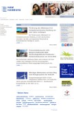 How haw-hamburg.de looks like on a mobile device such as an iPhone.