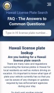 How hawaiilicenseplate.com looks like on a mobile device such as an iPhone.
