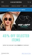 How hawkersco.com looks like on a mobile device such as an iPhone.