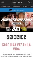 How hawkersmexico.com looks like on a mobile device such as an iPhone.