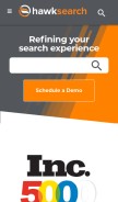 How hawksearch.com looks like on a mobile device such as an iPhone.