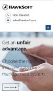 How hawksoft.com looks like on a mobile device such as an iPhone.