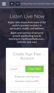 How hayhouseradio.com looks like on a mobile device such as an iPhone.