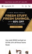 How hayneedle.com looks like on a mobile device such as an iPhone.