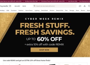 How hayneedle.com looks like on a tablet such as an iPad.