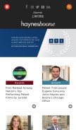 How haynesboone.com looks like on a mobile device such as an iPhone.