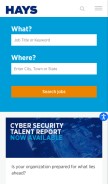 How hays.com looks like on a mobile device such as an iPhone.