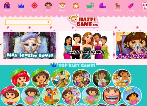 How hazelgame.com looks like on a tablet such as an iPad.