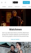 How hbo.com looks like on a mobile device such as an iPhone.