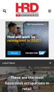 How hcamag.com looks like on a mobile device such as an iPhone.