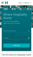 How hcareers.com looks like on a mobile device such as an iPhone.