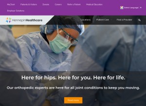 How hcmed.org looks like on a tablet such as an iPad.