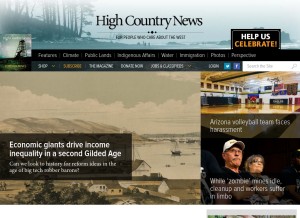 How hcn.org looks like on a tablet such as an iPad.