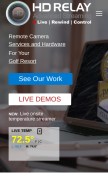 How hdrelay.com looks like on a mobile device such as an iPhone.