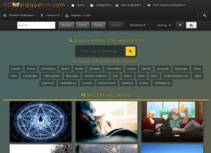 How hdwallpaperim.com looks like on a tablet such as an iPad.