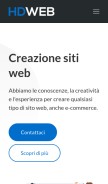 How hdweb.it looks like on a mobile device such as an iPhone.