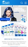 How headandshoulders.com looks like on a mobile device such as an iPhone.