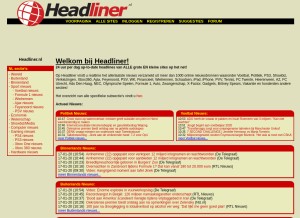 How headliner.nl looks like on a tablet such as an iPad.